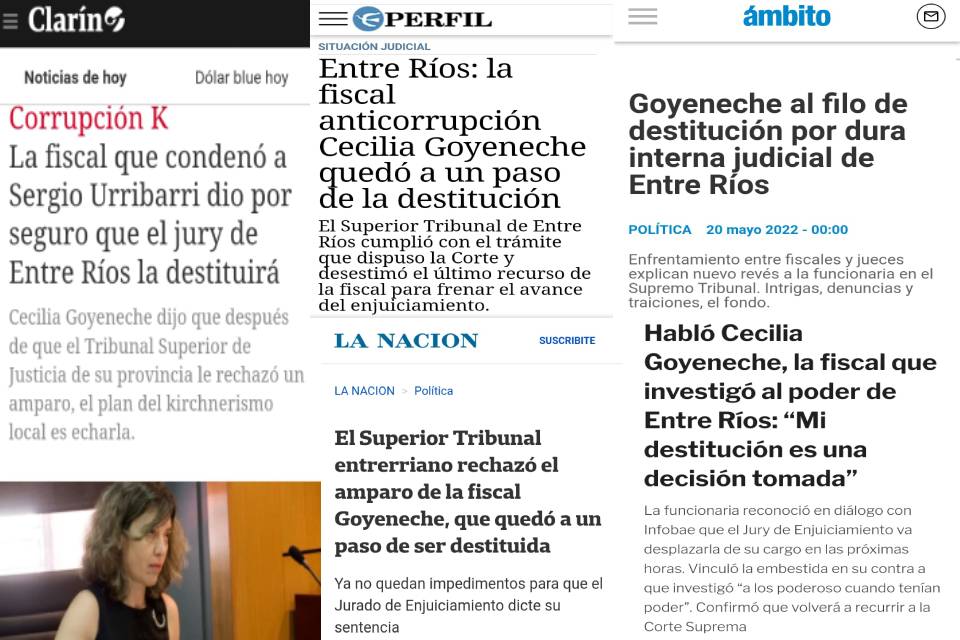 Los medios nacionales hablan de la destitución pero no del motivo
