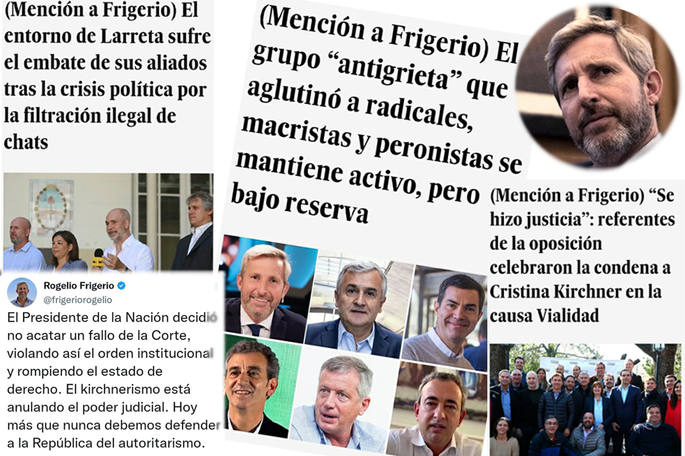 Frigerio bajó su exposición en los medios