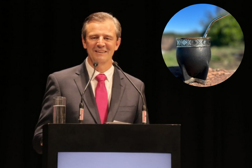 Bahl recorre la provincia entre mate y mate