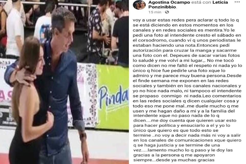 La chica del video defendió a Cresto