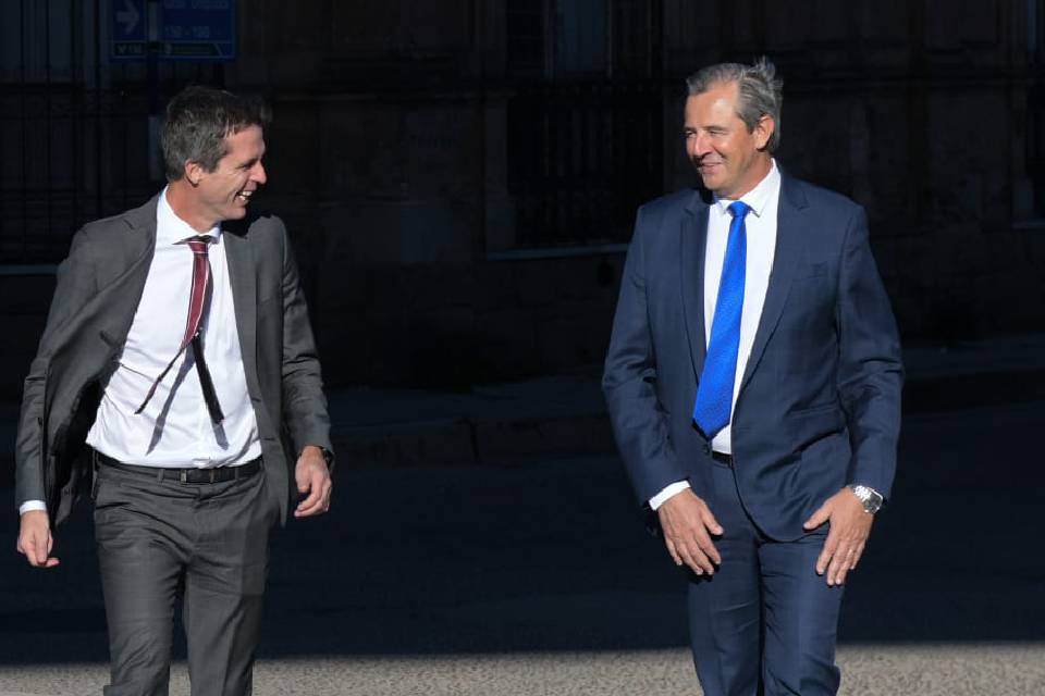 Bahl y Cresto juntos en el acto de la UNER