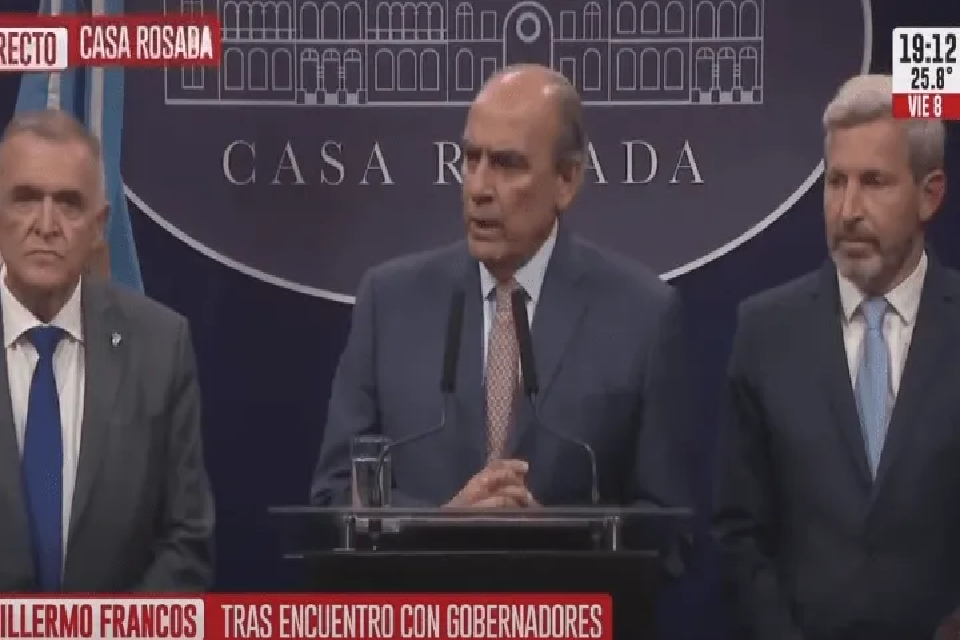Habló Guillermo Francos junto a Frigerio y Jaldo tras la cumbre con gobernadores: “Fue una reunión muy positiva”