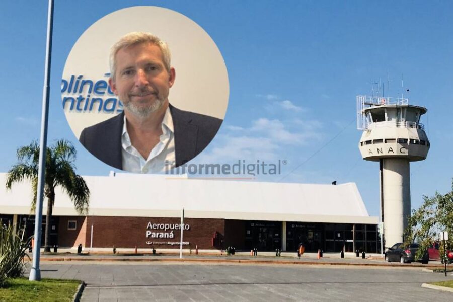 Frigerio evita la motosierra de Milei en el aeropuerto de Paraná