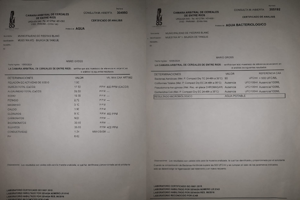 El municipio realizó el habitual control de agua