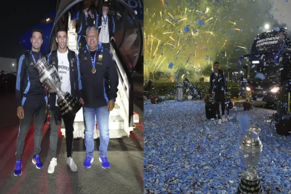 (Mención a Futbolista entrerriano) Locura por la llegada de la Selección Argentina al país: así recibieron los hinchas a los bicampeones