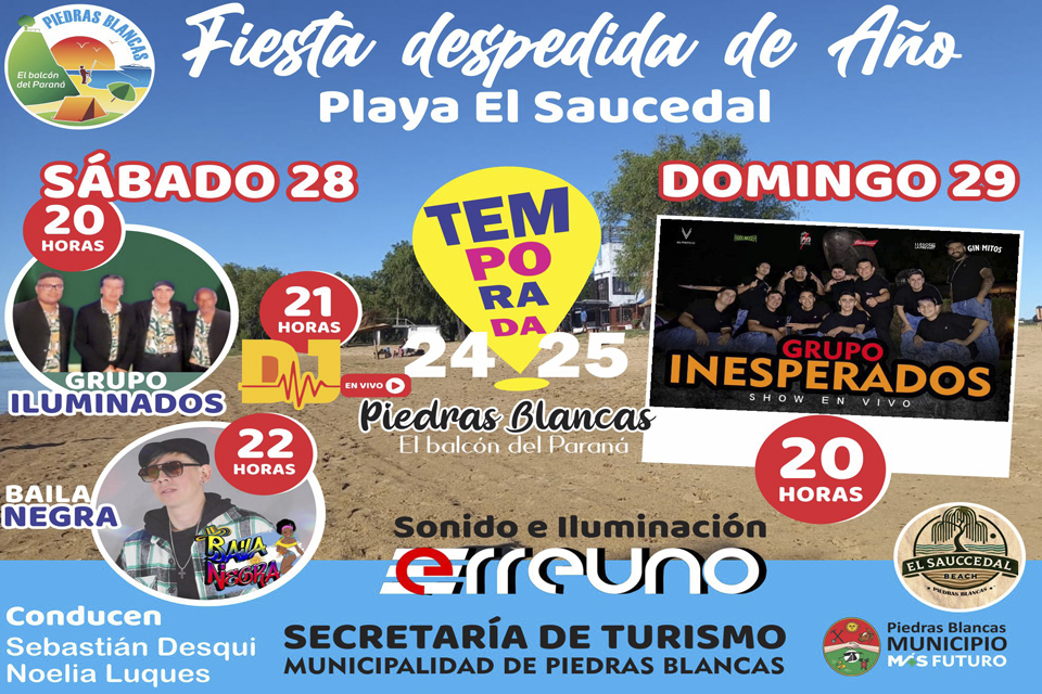 Piedras blancas despide el año