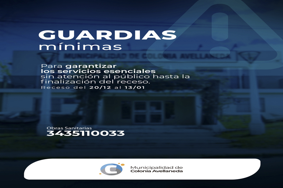 Guardias mínimas en el municipio