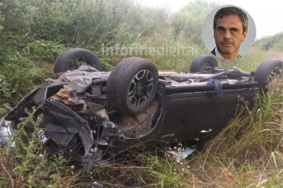 Michel volcó en la Ruta 20