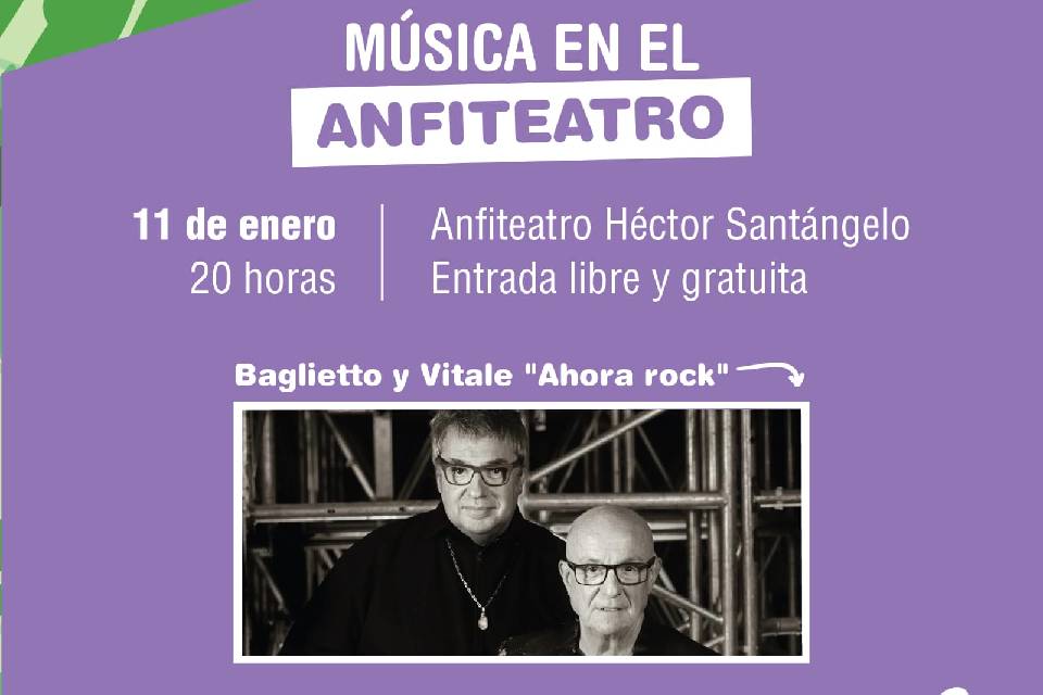 Baglietto y Vitale abren el ciclo 2025 de música en el Anfiteatro