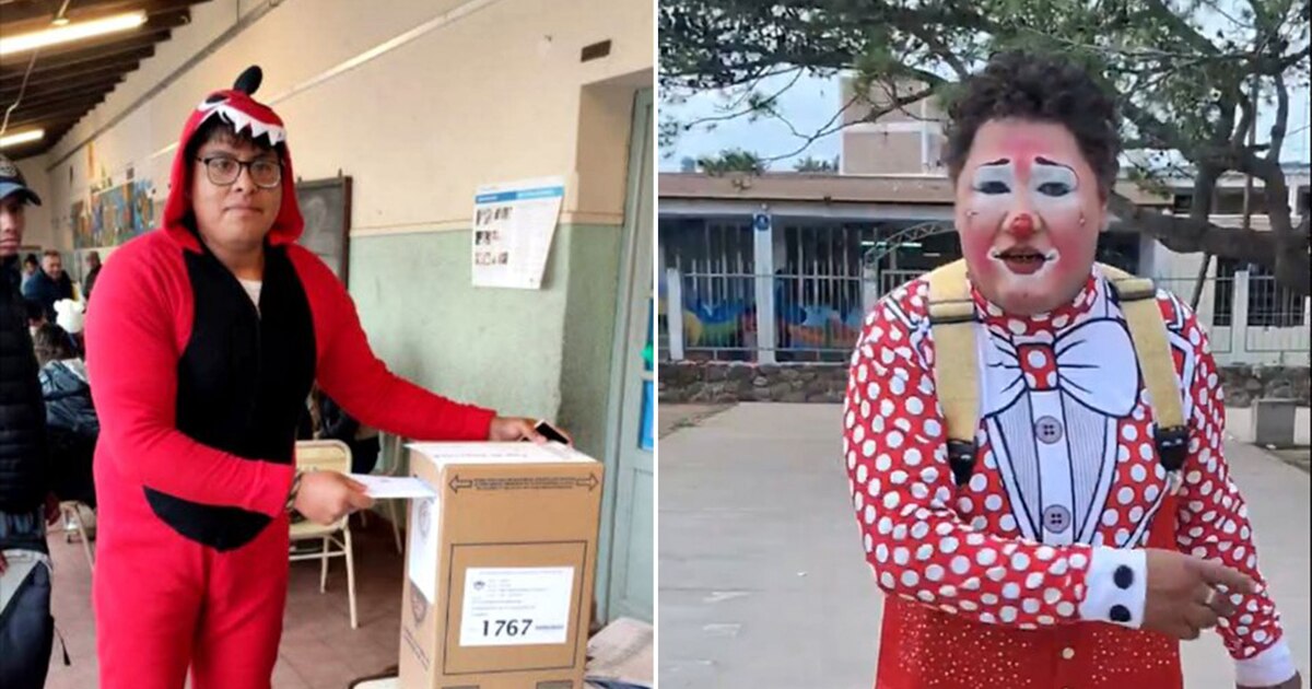Las perlitas del domingo electoral: el payaso candidato, el joven vestido de dragón y la mujer de 102 años que votó