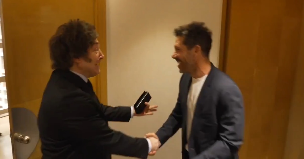 Milei y Simeone rememoran su rivalidad futbolística en Madrid: “¡Jugaba mejor él, él era bueno!”