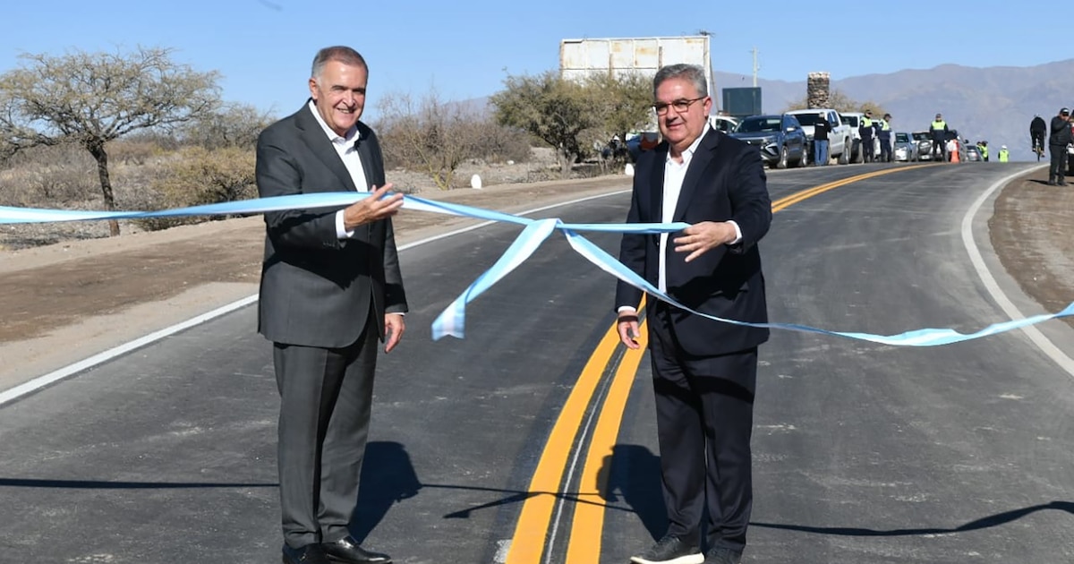 Osvaldo Jaldo y Raúl Jalil inauguraron la repavimentación de la Ruta Provincial N° 307, vital para Tucumán y Catamarca