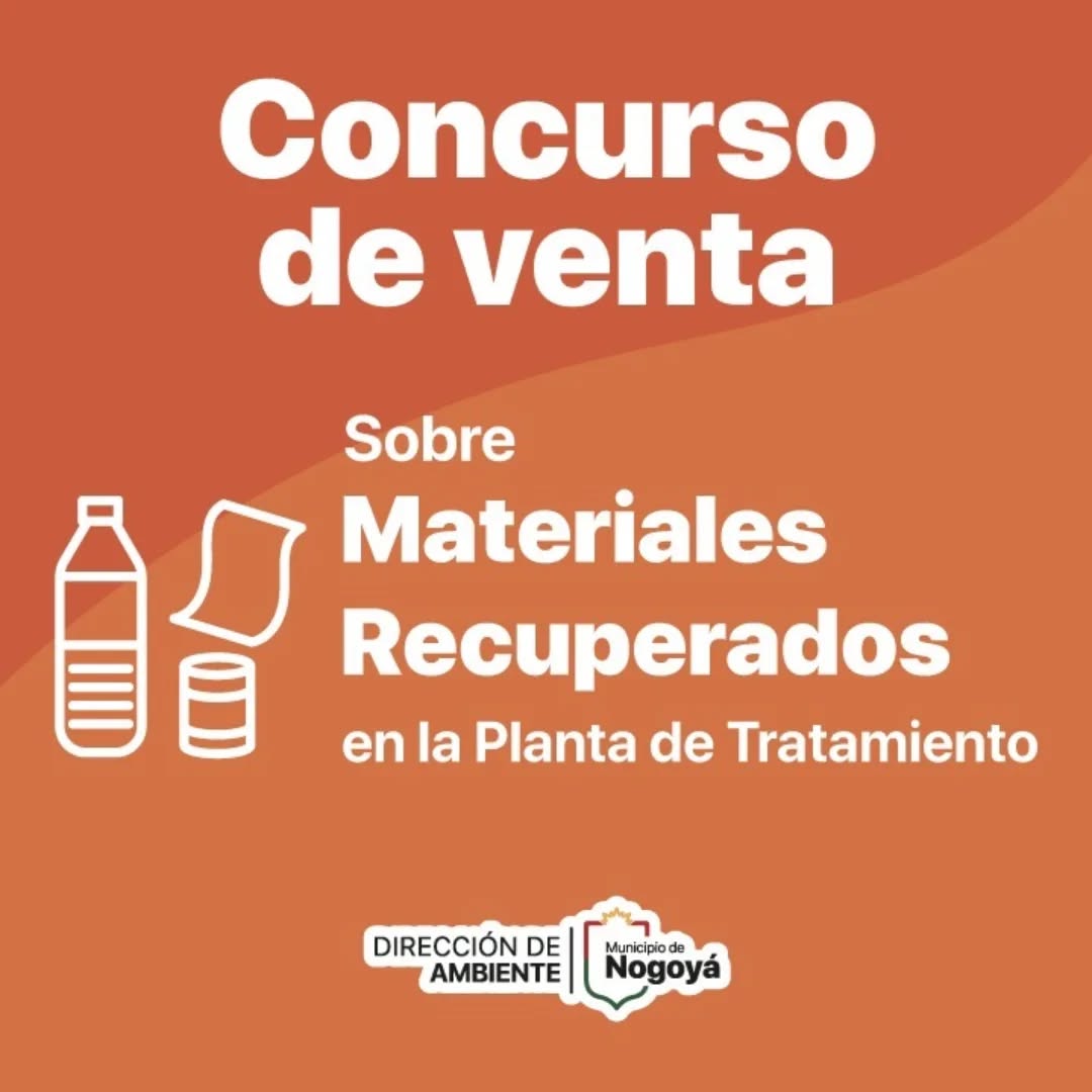 Concurso de venta de materiales recuperados en la planta de tratamiento
