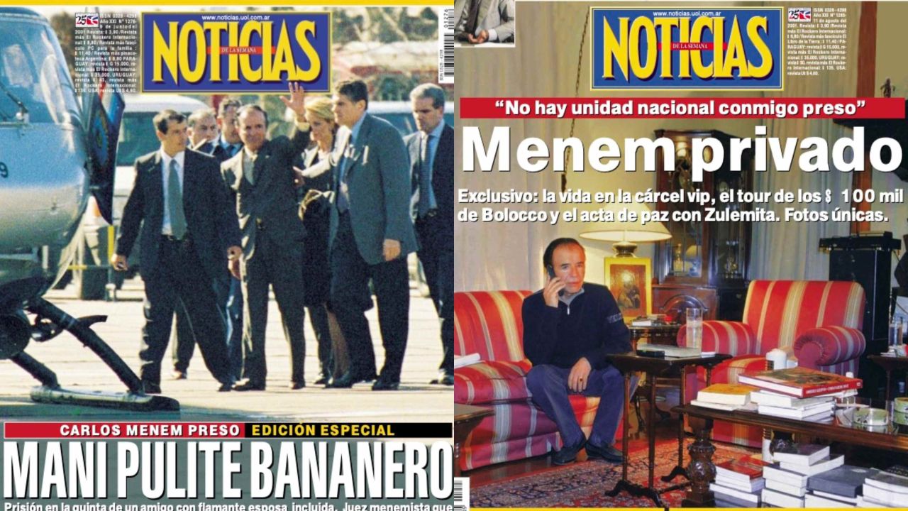 La detención de Carlos Menem y su historia contada por NOTICIAS hace 24 años
