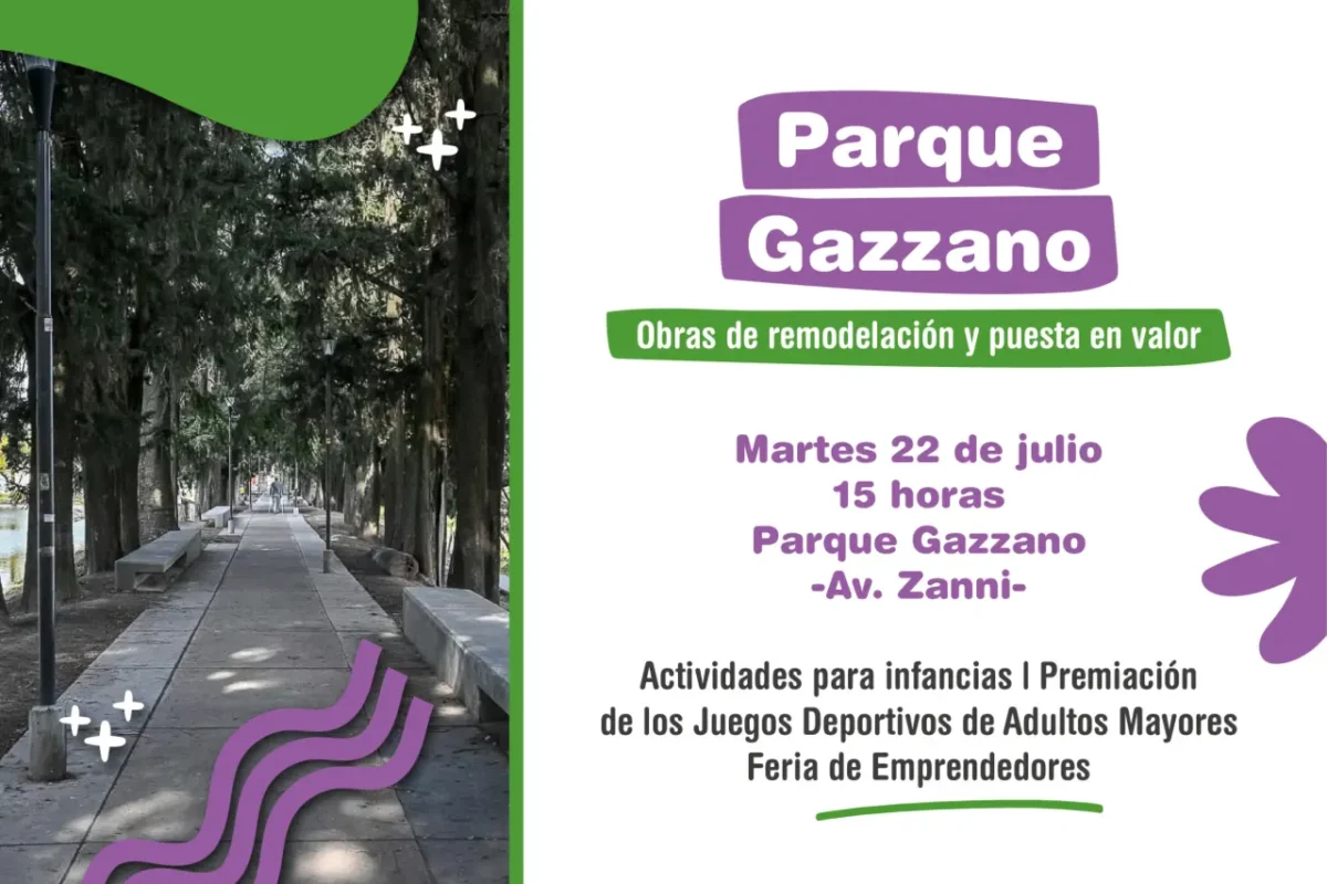 Con diferentes actividades celebran la puesta en valor del Parque Gazzano