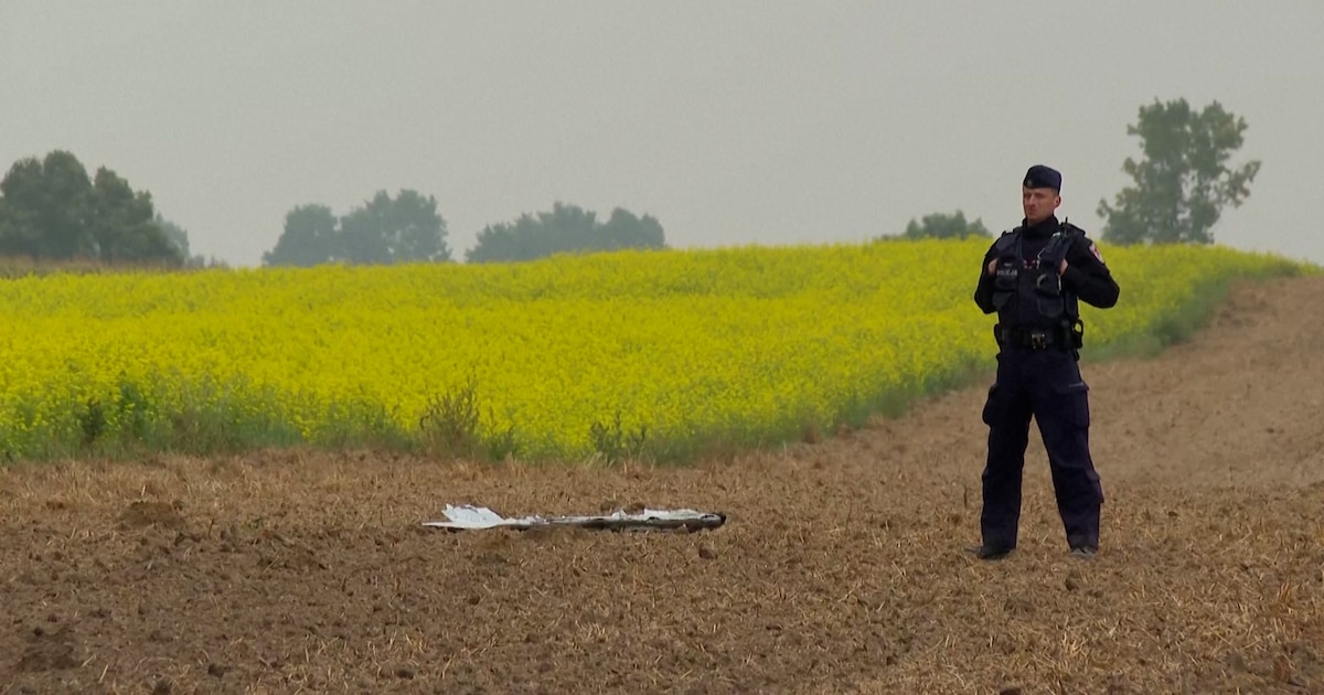 Primeras imágenes de los drones rusos derribados por Polonia en su espacio aéreo