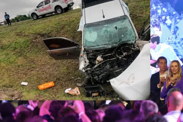 Accidente en Mansilla: despiste de una Toyota Hilux deja dos heridos graves; bomberos los rescataron y trasladaron