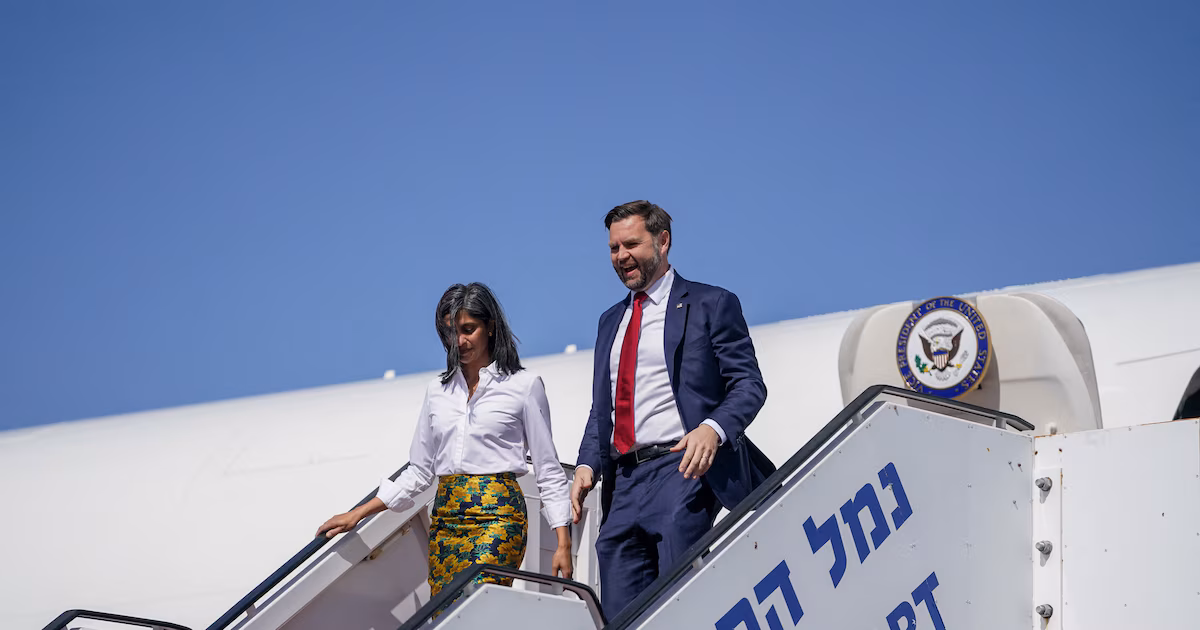 JD Vance llegó a Israel para supervisar la aplicación del alto el fuego con el grupo terrorista Hamas