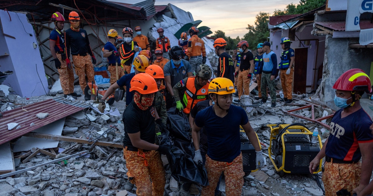 suben a 72 los muertos por el potente terremoto de magnitud 6,9 que sacudió filipinas