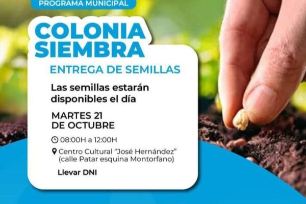 Vuelve la entrega de semillas