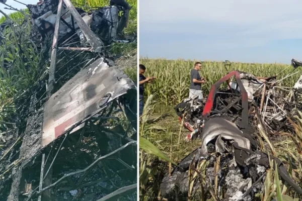 Alarma en Feliciano: avioneta se incendió en un campo, joven de Rosario herido; dos paranaenses lo auxiliaron