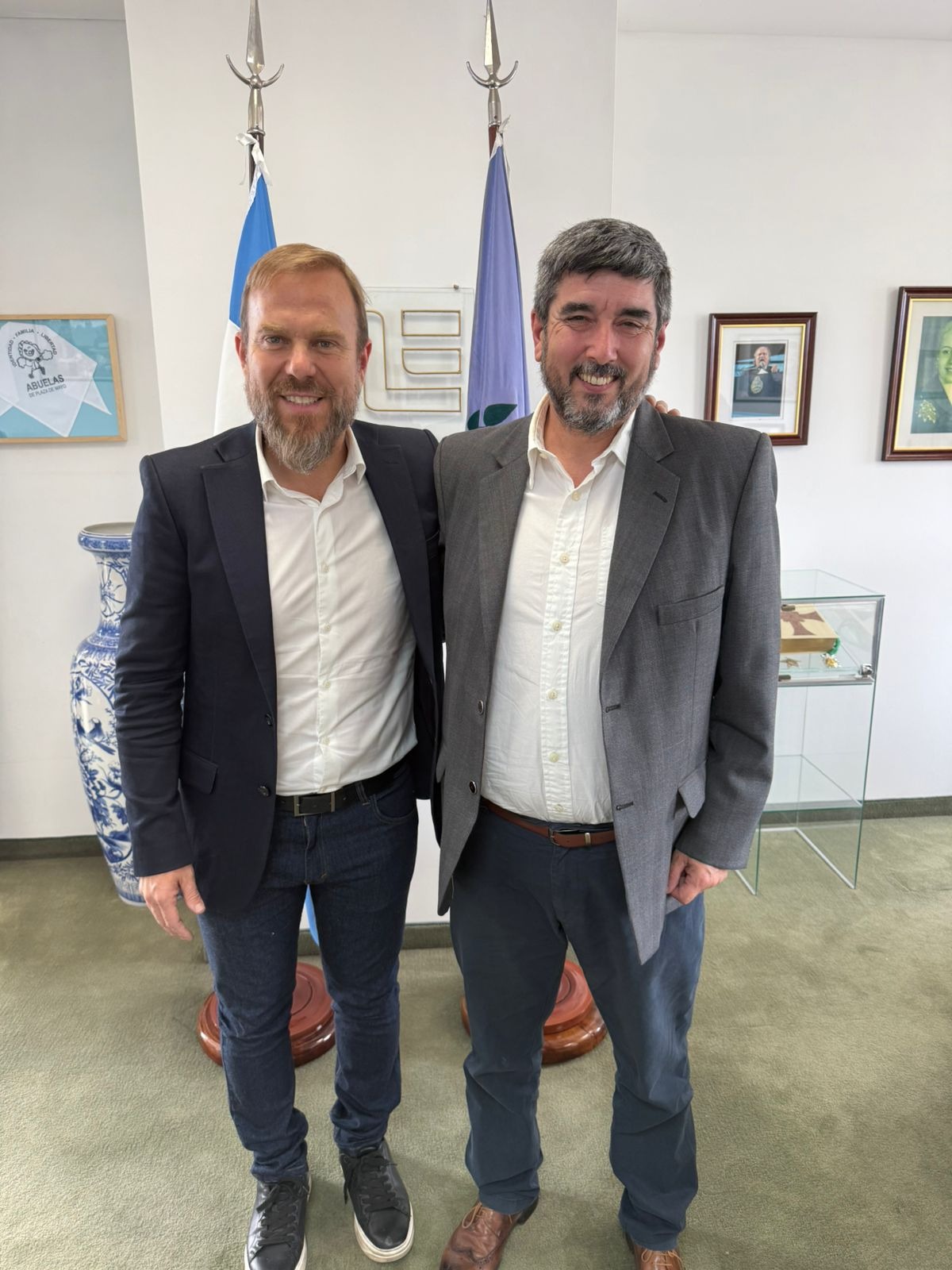 Adrián Fuertes visitó Ezeiza y analizó junto a Gastón Granados el plan “Tolerancia Cero al Delito”