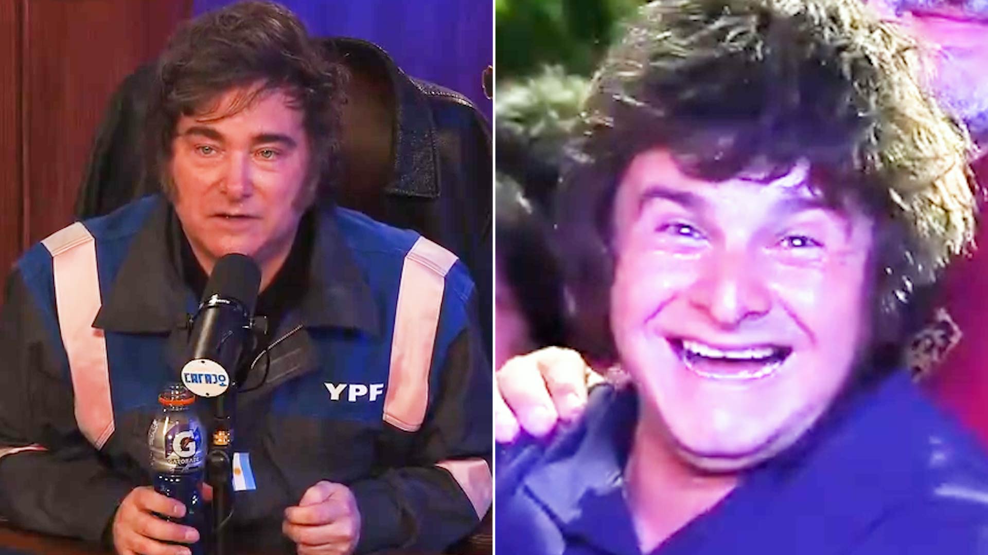 “Se parece a mí”: Javier Milei se sorprendió con el entrerriano  y le regaló un mameluco de YPF