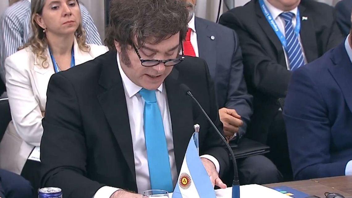 Javier Milei criticó con dureza al Mercosur y tildó a Maduro de ‘narcoterrorista’