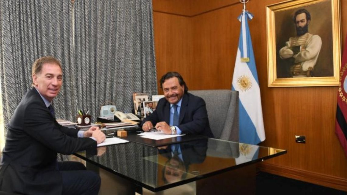 Sáenz y Santilli coincidieron en abrir diálogo y acompañar la reforma laboral