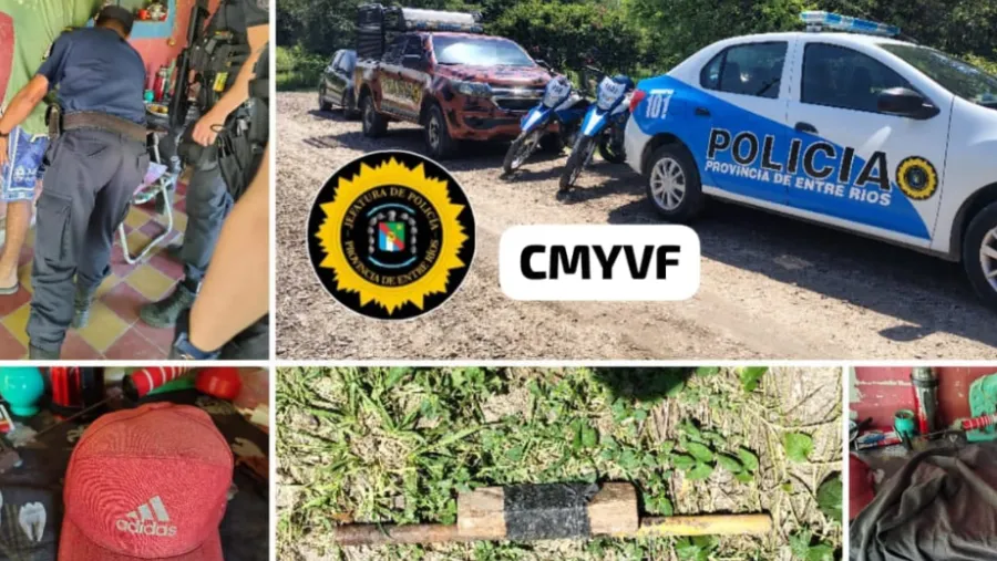 Allanamiento en La Paz por amenazas: secuestran plantación de marihuana y un artefacto casero similar a arma