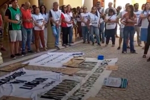 ATE inaugura la lucha del año con marcha dentro de la Casa de Gobierno de Entre Ríos
