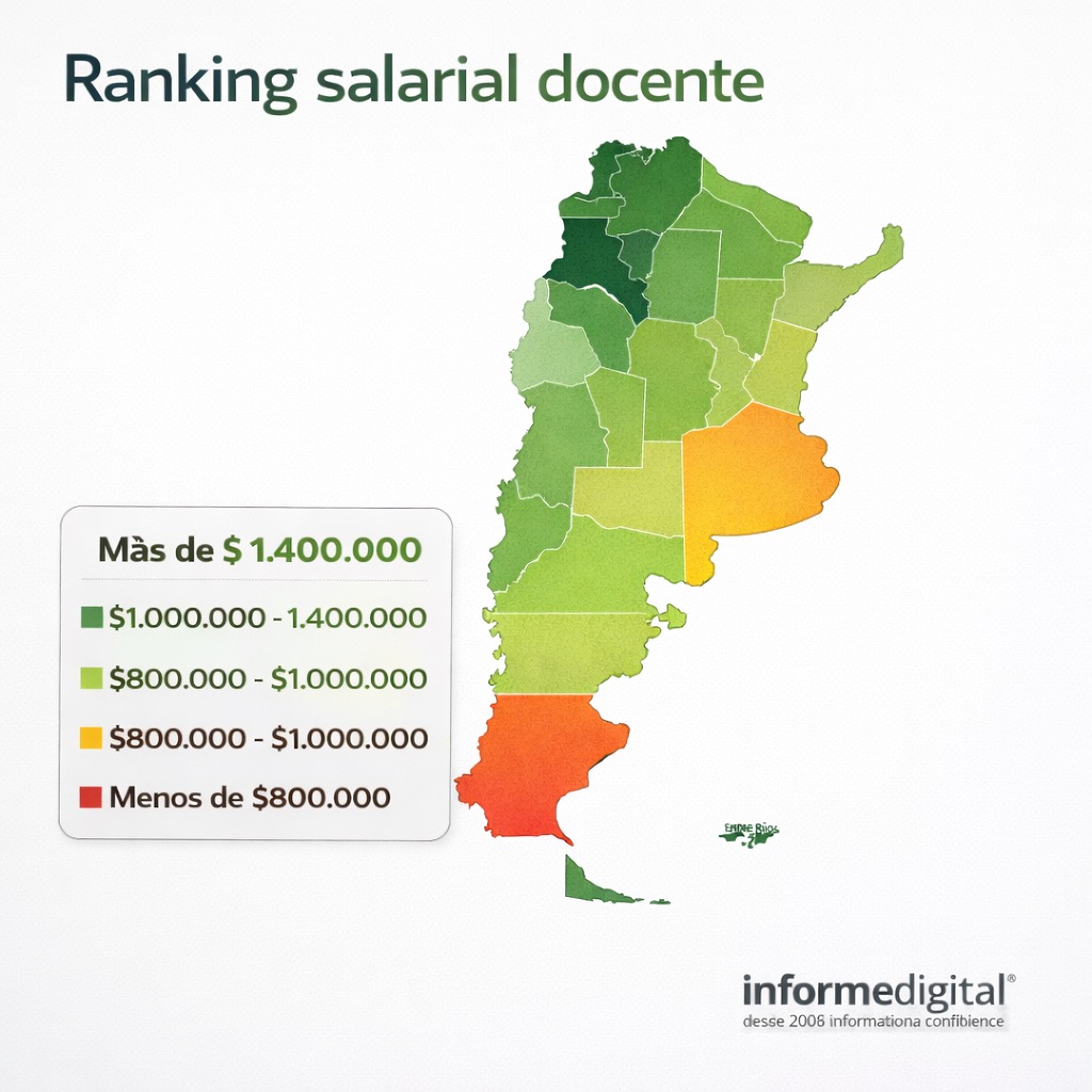 Ranking nacional docente: Entre Ríos, en el tercio inferior del país