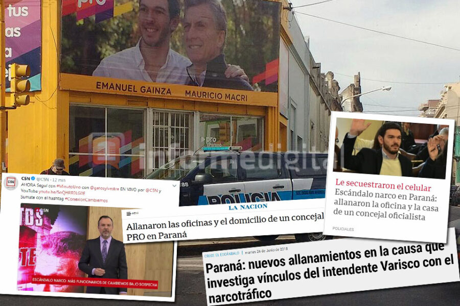 Los allanamientos a Gainza también impactaron en medios nacionales