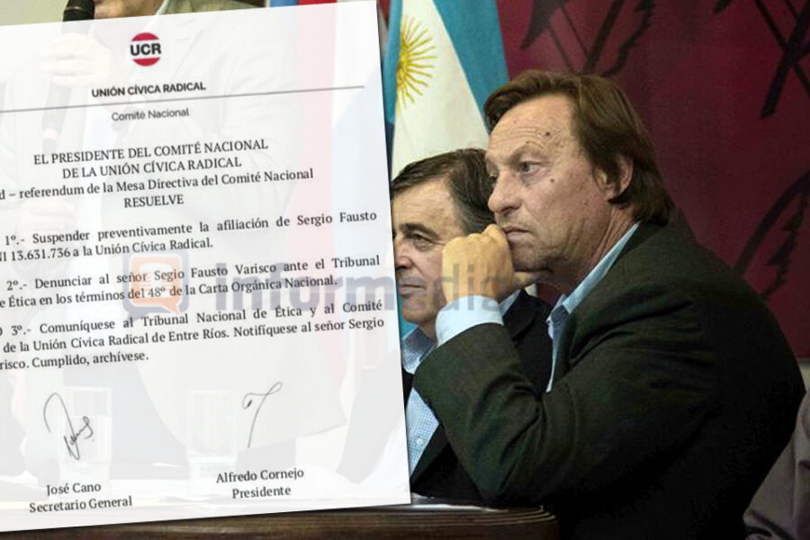 La UCR nacional le sacó la afiliación a Varisco