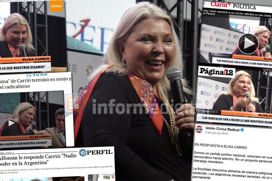 Amplia repercusión del video de la burla de Carrió a los radicales