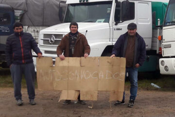 Camioneros autoconvocados protestan en Entre Ríos