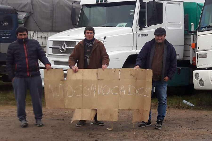 Camioneros autoconvocados protestan en Entre Ríos