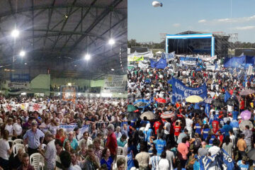 Quiénes asistieron a cada uno de los actos divididos