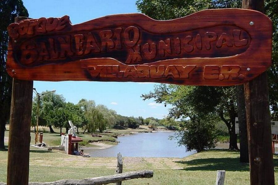 Trabajos en el balneario de Villaguay
