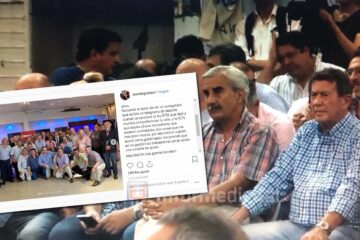 Moine estuvo en el acto de Bordet pero igual recibió críticas del mandatario