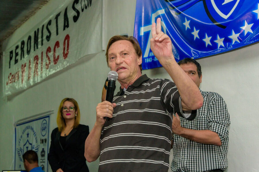 El primer acto de Varisco fue con aliados peronistas