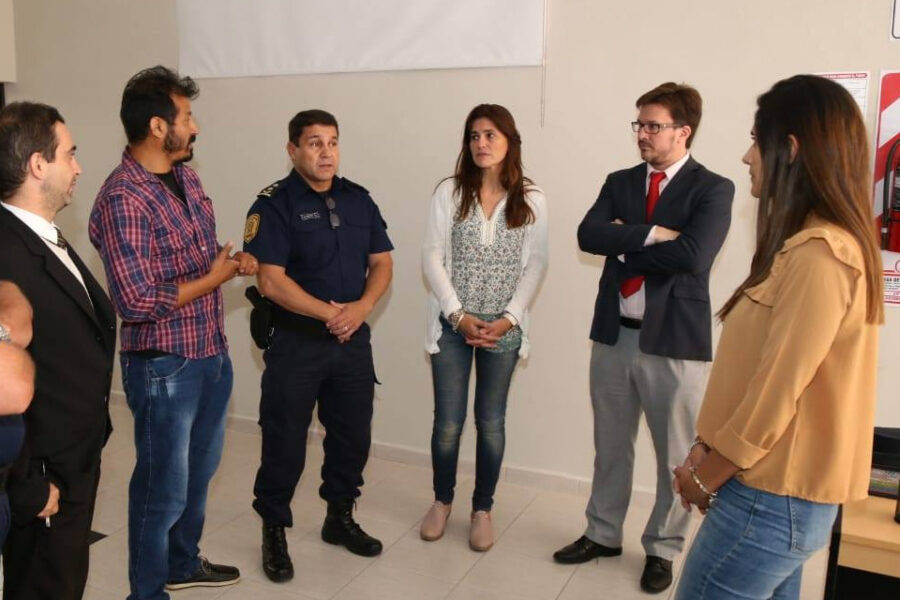 Monjo recorrió el Centro de Monitoreo junto a Fiscales