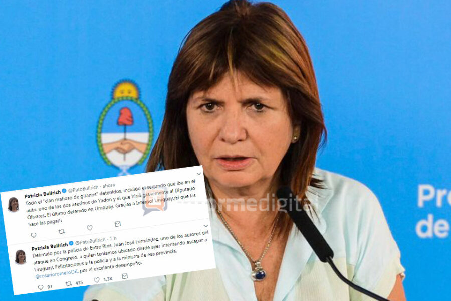 Bullrich felicitó a la Policía y a Rosario Romero