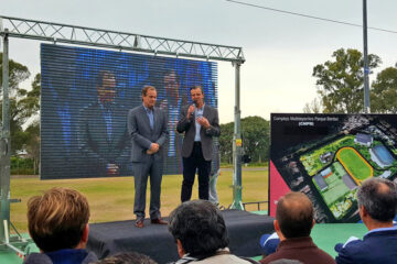 Bordet junto a Bahl anunciaron la construcción del Complejo Mutideportivo Paraná