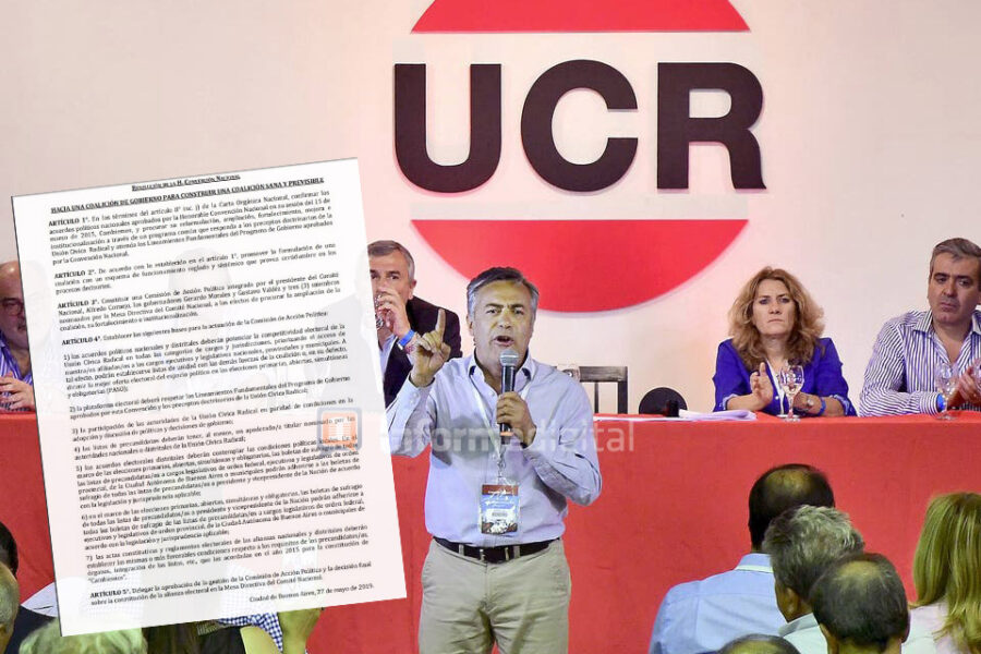 Trascendió el documento que firmará la Convención nacional de la UCR