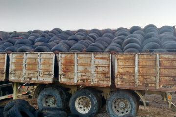 Trasladan gomas en desuso