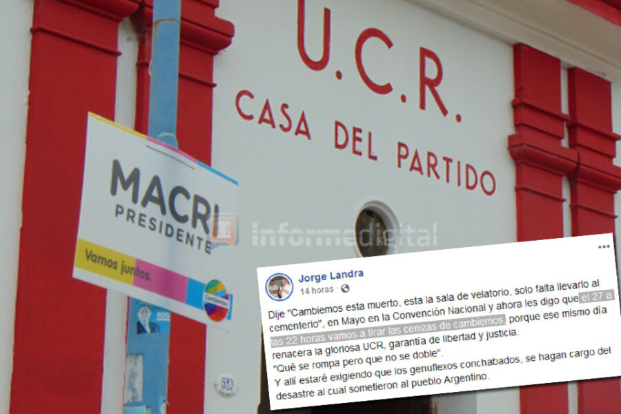 Radical dice que el 27 velan a Cambiemos