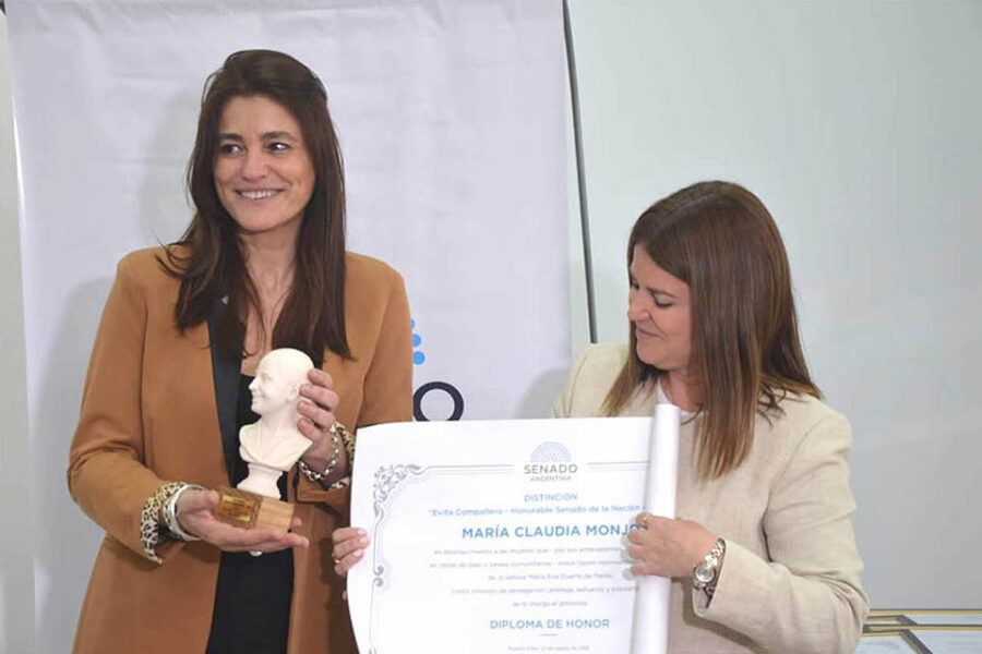 Reconocimiento a la intendente en el Senado