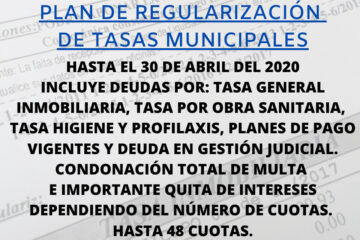 Plan de regularización de tasas