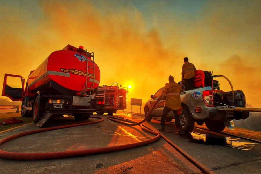 Acciones de Entre Ríos contra el fuego en las islas